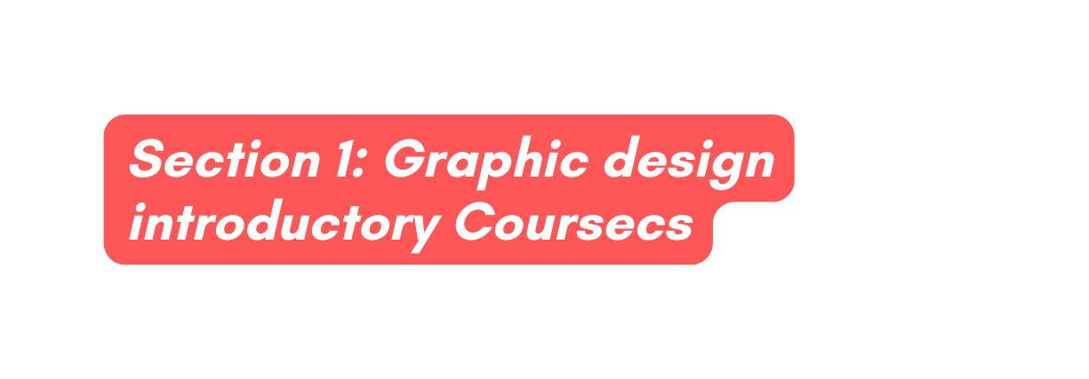 Section 1 Graphic design introductory Coursecs