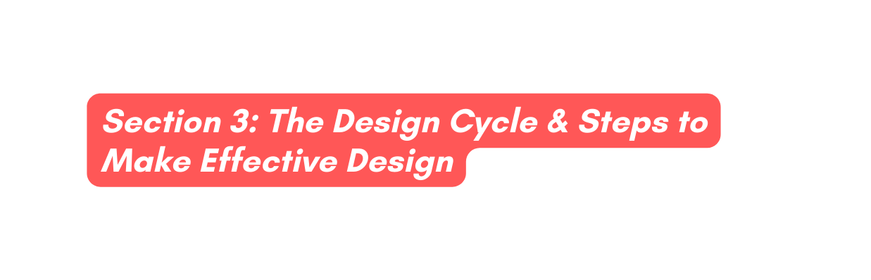 Section 3 The Design Cycle Steps to Make Effective Design